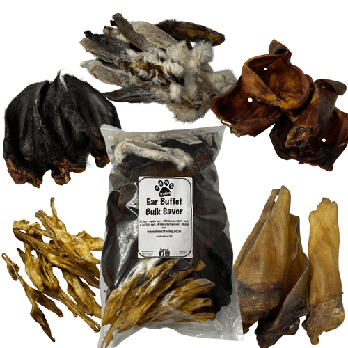 Pawstrading The Ear Buffet Bundle - Natural Ears Rabbit Pig Buffalo