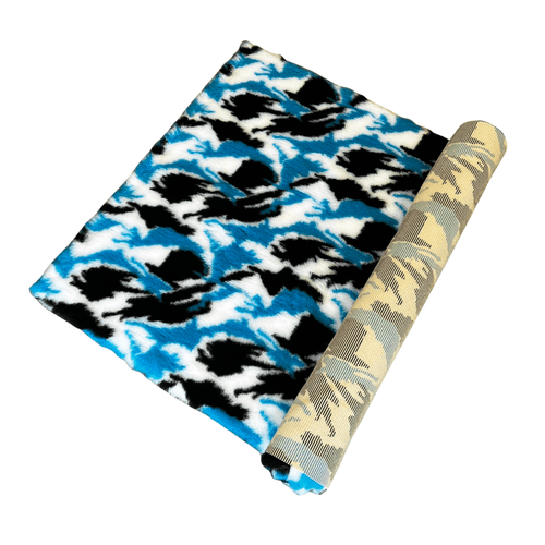 Pawstrading™ Vet Bed Rubber Anti-Slip Backed Veterinary Fleece Bedding Dog Bed / Mat BLUE CAMO