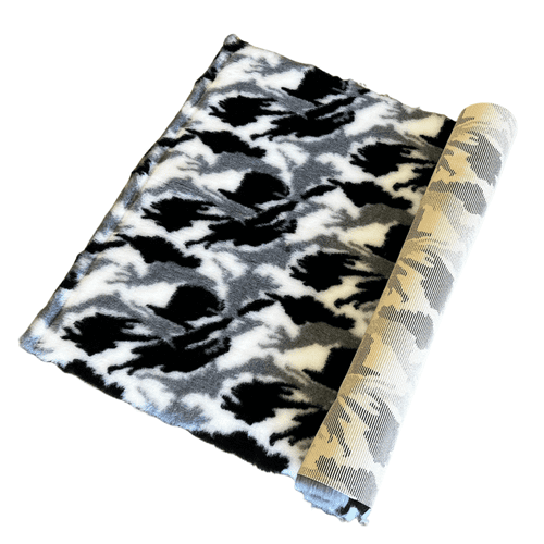 Pawstrading™ Vet Bed Rubber Anti-Slip Backed Veterinary Fleece Bedding Dog Bed / Mat GREY CAMO