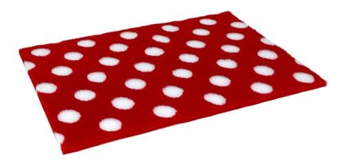Pet Life Non-Slip Contemporary Living Bedding in Red and White Polka Dot Vetbed® Dog Bed / Mat
