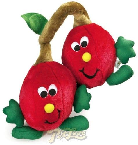 Pet Love Plush Twin cherries Honking Dog toy Cherry