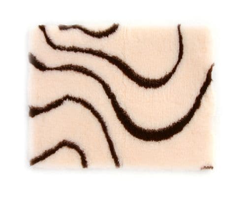 PetLife Contemporary Oblong Cream & Brown Swirl Non-Slip Vetbed® Dog Bed / Mat