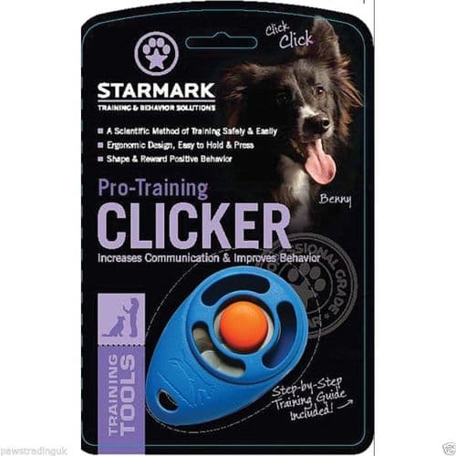 Pro Training Dog Clicker Starmark With Button Puppy Free Guide Teaching Tool
