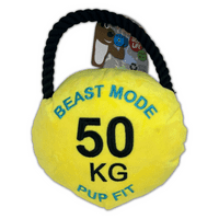 Pupfit Kettle Bell Large Crinkle Squeak Plush & Rope Dog Toy