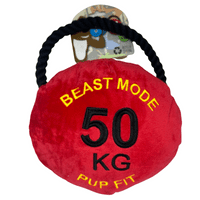 Pupfit Kettle Bell Large Crinkle Squeak Plush & Rope Dog Toy