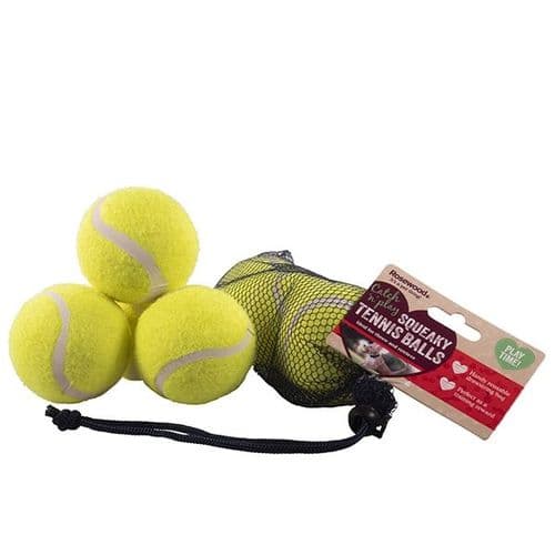 Rosewood Squeaky Dog Tennis Balls
