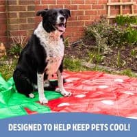 Rosewood Strawberry Splash Mat Dog Cooling Water Play Mat 155cm x 140cm