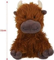 Rosewood Tough Plush Knot Rope Core COW Dog Squeaky Toy 39171