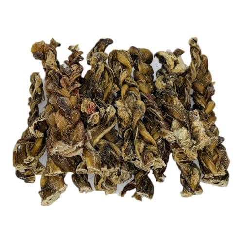 Skinny BRAIDED Pizzle Bull Bully Stick Beef Dog Chew - Great Value