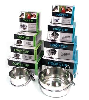 Stainless Steel Hook-On Dog Water Coop Bowls