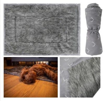 Wolf and Tiger Grey Christmas Lifestyle Antler Hygge Super soft BLANKET
