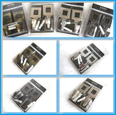 1 Pair of curtain tieback hooks Square Jones Interiors tie back wall hooks