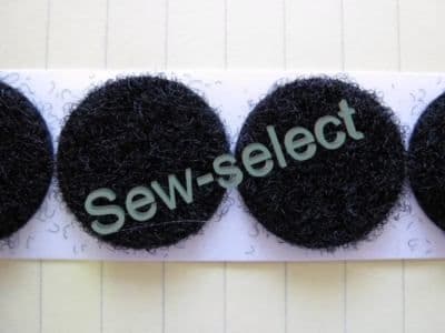 10 pairs of Black Hook and Loop adhesive dots coins Strong large 22mm diameter sticky