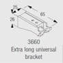 10 Silent Gliss 3660 Extension Bracket 65mm Long Blind Curtain Track Support