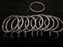 10 Silver Chrome Curtain Pole Rings - for 28mm - Metal rod ring and eye hooks