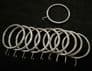 10 Silver Chrome Curtain Pole Rings - for 28mm - Metal rod ring and eye hooks