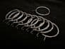 10 Silver Chrome Curtain Pole Rings - for 28mm - Metal rod ring and eye hooks