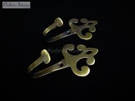 10 Solid Antique Brass Fleur De Lys 10cm Best Quality Traditional Door Brassware