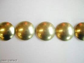 100 BRASS ON STEEL UPHOLSTERY NAILS STUDS TACKS WOOD