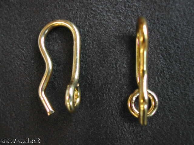 100 BRASS PLATED SEW ON CURTAIN HOOKS SEWING STRONG French pinch pleat HOOK