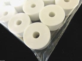 100 Curtain Track Bracket Spacers Blind Washers Round Packing White Discs