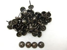 100 Dark Antique Upholstery Nails Craft Tacks Upholsterer Wood Pin Fabric Sewing