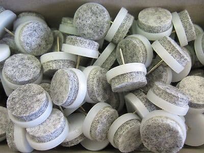 100 felt floor protection nails -20mm- Bulk felt & nylon chair leg feet glides