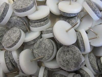 100 felt floor protection nails -24mm- Bulk felt & nylon chair leg feet glides