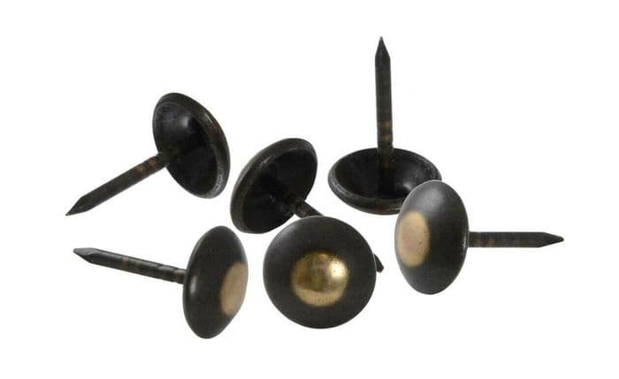 1000 9mm BRASS RENAISSANCE UPHOLSTERY NAILS - CHAIR STUDS - BAR SEATING NAILS