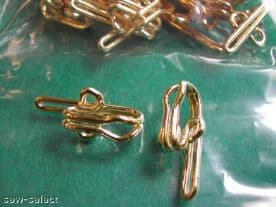 1000 BRASS METAL CURTAIN TAPE HOOKS BULK WORKROOM BOX