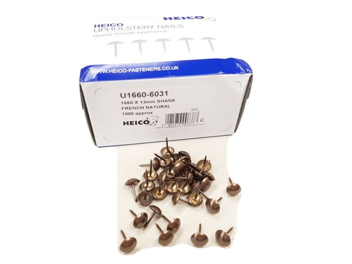 1000 FRENCH NATURAL UPHOLSTERY NAILS - French nail