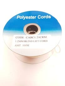 100mt reel of Roman blind cord off white strong string for blinds - Cream