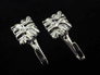 2 chrome Sandune nickel curtain tassel hooks door coat hook