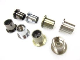 2 Curtain pole recess brackets for 19mm diameter rods Wardrobe rail support ends