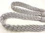 2 Curtain Tiebacks Heather Grey Artisan Plaited Tie-Backs Jones Interiors Ties