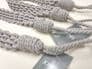 2 Curtain Tiebacks Heather Grey Artisan Plaited Tie-Backs Jones Interiors Ties