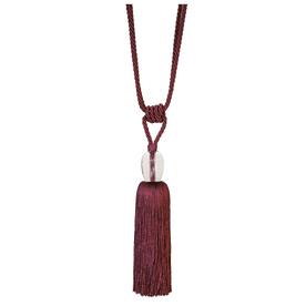 2 Henley Glass Curtain Tiebacks Claret Traditional Tie Backs With Glass Detail