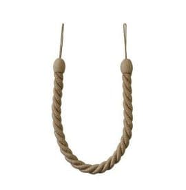 2 Large Natural Jute curtain Tie Backs Falmouth thick rope tiebacks 88cm long