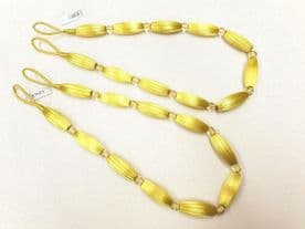 2 Lime Curtain Bead Rope Tie Backs Pimlico HB660/CHT Pair of Fabric Tiebacks