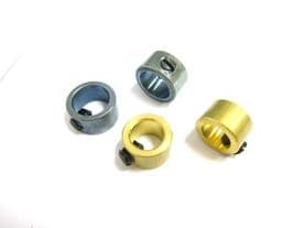 2 Metal rod fixing collars adjustable grub screw locking stop ferrule washer