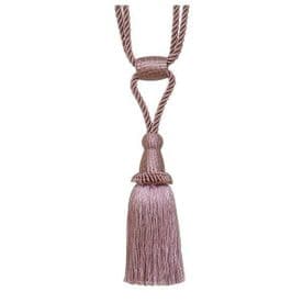 2 Pink Monaco Barrel Curtain Tiebacks Tie Backs Fabric Drape Ropes Per Pair