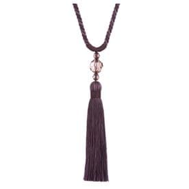 2 Pixie 20cm tassel curtain tiebacks - Rope and bead fabric drape tie backs ties