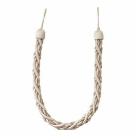 2 ROPE CURTAIN TIEBACKS NEW ENGLAND by Jones in LINEN TIE BACKS 94cm