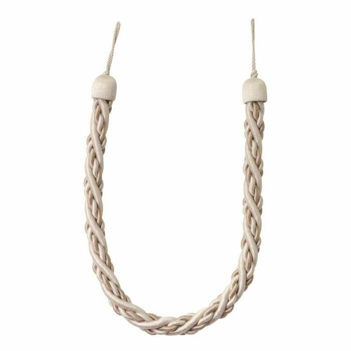 2 ROPE CURTAIN TIEBACKS NEW ENGLAND by Jones in LINEN TIE BACKS 94cm