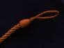 2 Rope curtain tiebacks  - RUST   - slender slinky cord drape tie back holdbacks