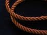 2 Rope curtain tiebacks  - RUST   - slender slinky cord drape tie back holdbacks