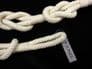 2 Shanklin knotted rope curtain tiebacks Natural cream cotton 86cm ties tie back