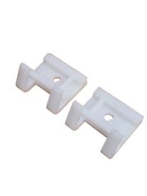 2 Silent Gliss System 3840 Top Fix White Curtain Track Brackets 3826 Support