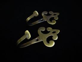 2 Solid Antique Brass Fleur De Lys 10cm Best Quality Traditional Door Brassware