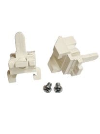 2 Swish Curtain Track System Connectors with Levers, White Valance Track Joiner